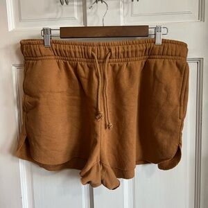 Wild Fable Brown Athletic Shorts with Elastic Waistband